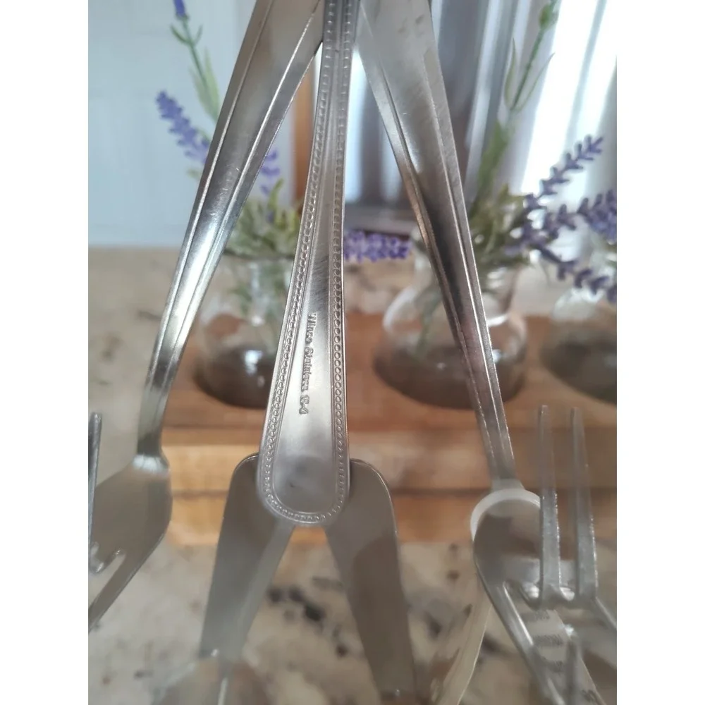 Forked Up Art Sculpture Recipe‎ Card Holder Stainless Steel USA New